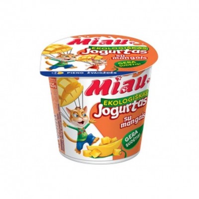 EKO jogurtas MIAU, 3,2% rieb. su mangais, 125 g