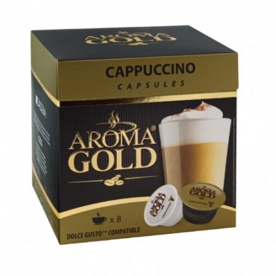 Kavos kapsulės AROMA GOLD Capuccino, 186,4 g