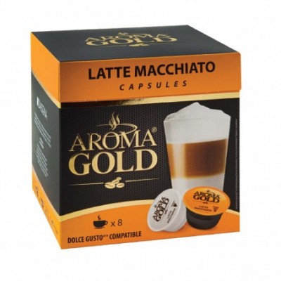 Kavos kapsulės AROMA GOLD Latte Macchiato, 193,6 g