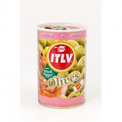 Žalios alyvuogės ITLV, įdar. krevetėmis, 314 ml