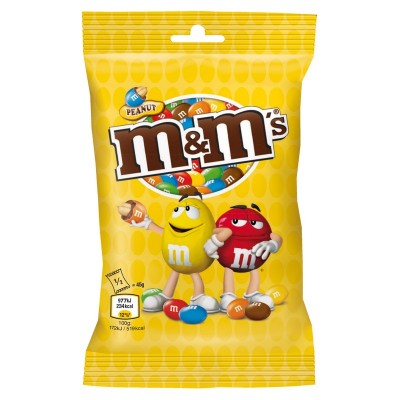 Šokoladiniai saldainiai "M&MS" su žemės riešutais, 90 g