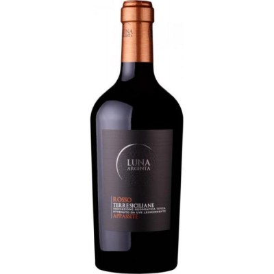 Vynas LUNA ARGENTA ROSSO TERRE SICILIANE 14,5%, raus. saus., 0,75 l